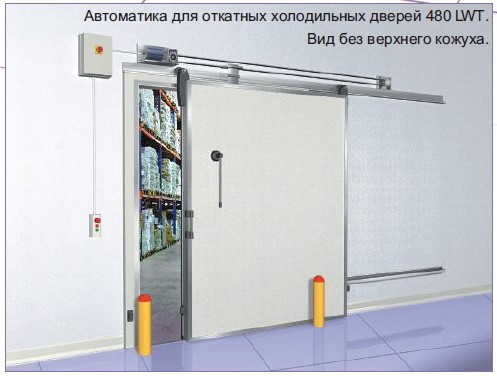 Двери 480 LWT морозильные откатные с автоматикой